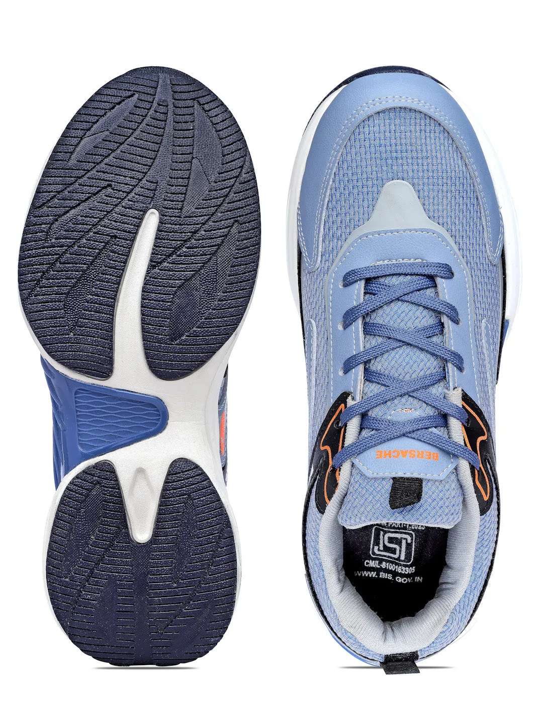 Bersache Premium Sports ,Gym, Trending Stylish Running Shoes For Men (9183)-Blue