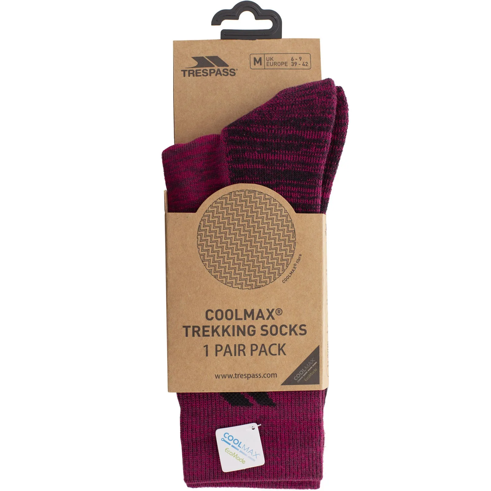 Trespass Womens ECO Leader Lightweight Walking Socks