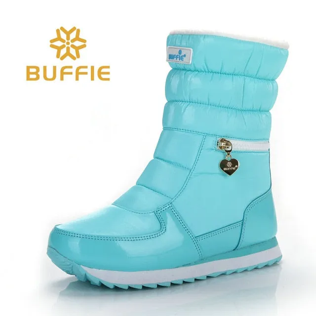 Winter boots women warm shoes snow boot 30% natural wool footwear white color